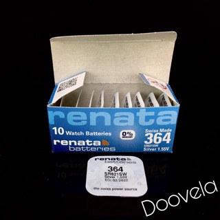 ถ่านกระดุม สวิสแท้ Renata 364 (SR621SW) กล่อง 10 ก้อน