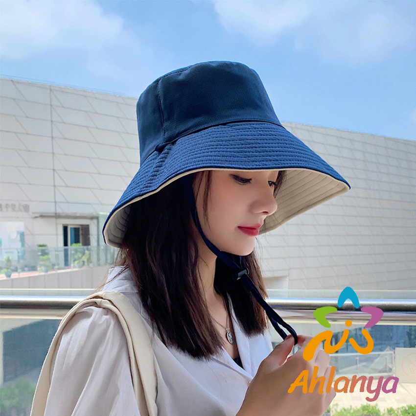ahlanya-หมวกใส่ได้-สองด้าน-double-sided-sun-hat