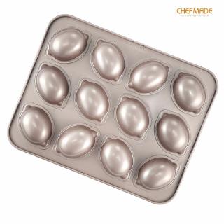 CHEFMADE Muffin Cake pan, 12-Cavity Non-Stick Lemon-Shaped Bakeware, FDA Approved for Oven Baking WK9750