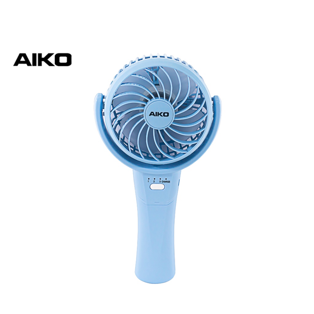 aiko-kn-l2904n-สีฟ้า-พัดลมมินิ-ชาร์จไฟ-ใบพัด-4-นิ้ว-รับประกัน-1-ปี