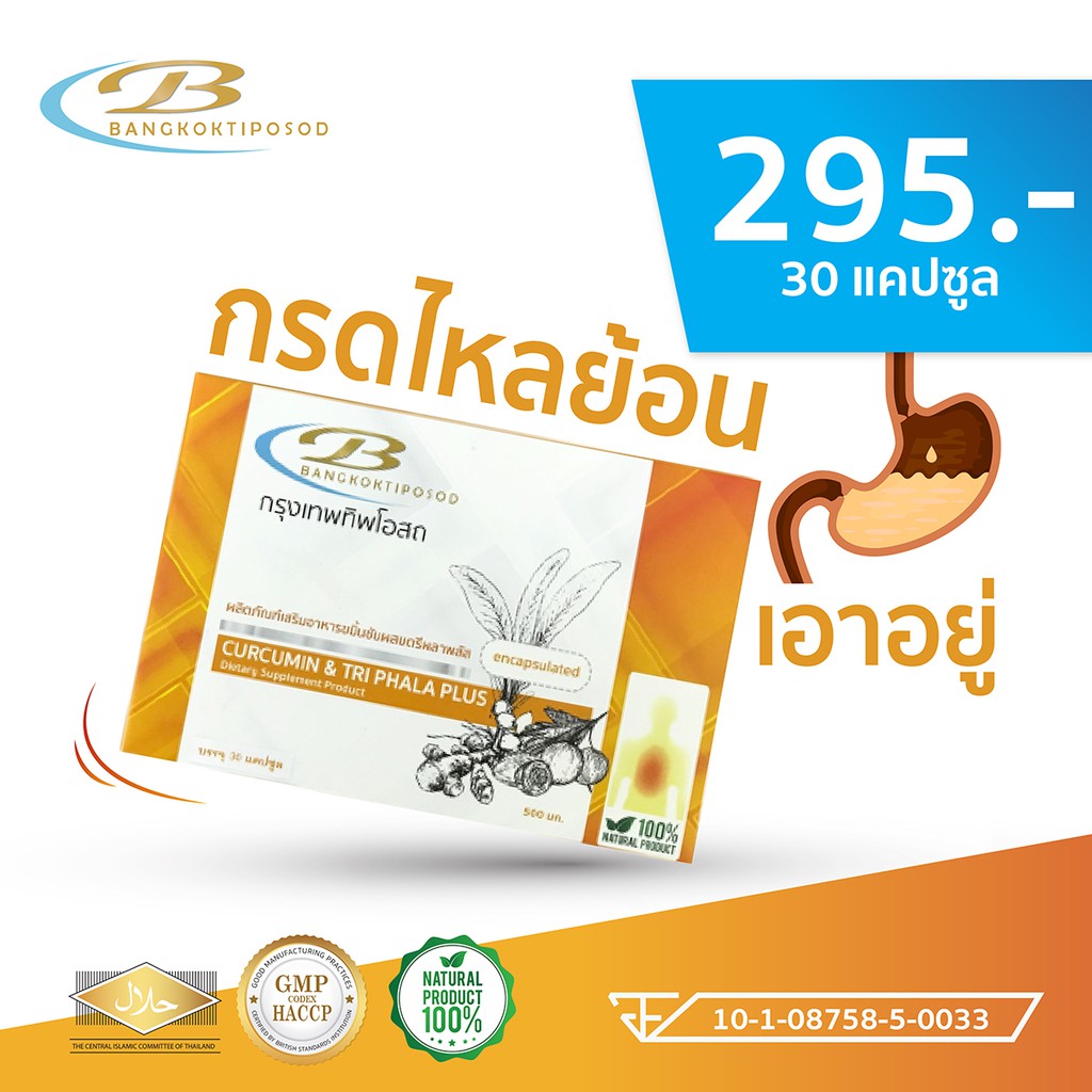 ภาพสินค้าขมิ้นชัน ผสมตรีผลาพลัส Curcumin & Tri Phala Plus จากร้าน healthyfill บน Shopee ภาพที่ 1