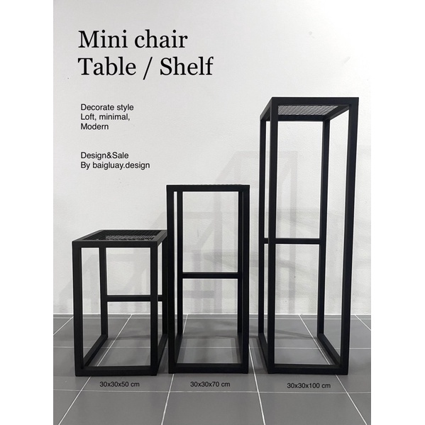 ภาพหน้าปกสินค้ามินิบาร์(นั่งได้ค่ะ) โต๊ะข้างเตียง ชั้นวางต้นไม้ ชั้นวางของ  1 ชุด ได้ 3 ชิ้น ️เช็คค่าจัดส่ง นะคะ จากร้าน baigluay.design บน Shopee