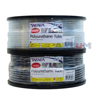 TAKARA สายลม 5x8 mm. โพลียูรีเทน (PU) 100 เมตร (1ม้วน)