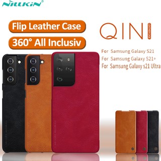 (พร้อมส่งในไทย)Nillkin QIN Leather CaseเคสหนังฝาพับSamsumg Galaxy S21/S21Plus/S21Ultra