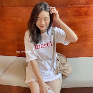 destinytshirt เสื้อยืด oversize ผ้าคอตตอน สไตล์ minimal ปัก merci version 2