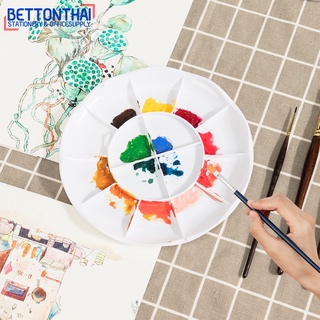 Deli 68306 Paint palette จานผสมสีน้ำ ทรงดอกไม้ มี 14 ช่อง เครื่องเขียน อุปกรณ์การเรียน จานผสมสีน้ำจานผสมสี จานผสมสี