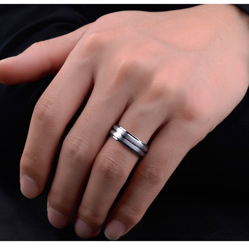 ใหม่-แหวนเหล็กไทเทเนียม-ผิวด้าน-เรียบง่าย-แฟชั่นสําหรับผู้ชาย-และผู้หญิง
