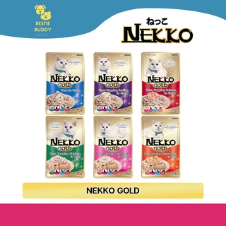 Nekko Gold อาหารแมวเปียกสูตรพรีเมี่ยม สำหรับแมวโต เน็กโกะ โกลด์ เพ้าซ์  70กรัม อาหารแมวโต