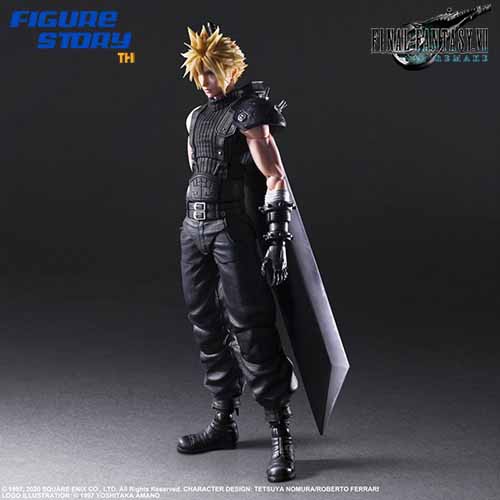 pre-order-จอง-final-fantasy-vii-remake-play-arts-kai-cloud-strife-version-2-โมเดล-ของแท้-ล๊อต-jp