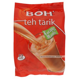 BOH 3 in 1 Teh Tarik Kurang Manis เครื่องดื่มชานมทันที 12 ซอง 360 กรัม