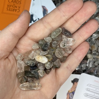 💎แก้วโป่งข่าม แร่เขี้ยวหนุมาน Quartz with Inclusion 100g. หิน เศษพลอย พร็อพถ่ายรูป ประดับ แต่งตู้ปลา แต่งต้นไม้ วัถุมงคล