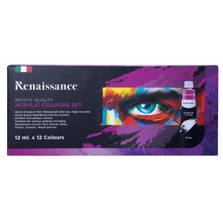 ภาพหน้าปกสินค้าชุดสีเรนาซองซ์ สีอะคริลิค 12 สี 12ml Renaissance Acrylic Colours ซึ่งคุณอาจชอบราคาและรีวิวของสินค้านี้