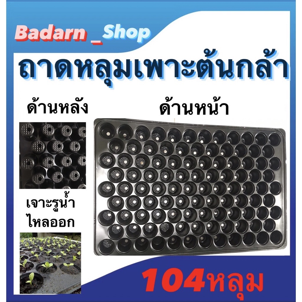 ถาดหลุมเพาะต้นกล้า-ขนาด-104หลุม-กระถางเพาะชำ-ถาดปลูกต้นไม้-พลาสติกอย่างดี