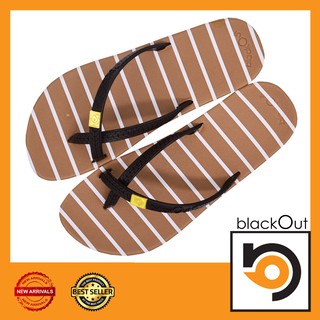 🔰 BlackOut Toeloop 🔰 รองเท้าแตะ รองเท้ายางกันลื่น ลายเส้นตาล