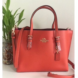 🎀 (สด-ผ่อน) กระเป๋า Tote 3 ช่อง สีส้ม COACH C4084 MOLLIE TOTE 25