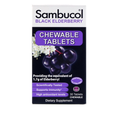 sambucol-แบล็กเอลเดอร์เบอร์รี่-สูตรดั้งเดิม-บรรจุ-30-เม็ดเคี้ยว