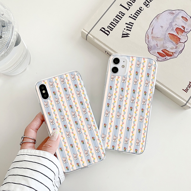 bunny-stripes-เคสไอโฟน-13-pro-8พลัส-cartoon-case-iphone-7-8-14-plus-se2020-xs-x-max-11-12-14-pro-max-xr-เคส-นิ่ม