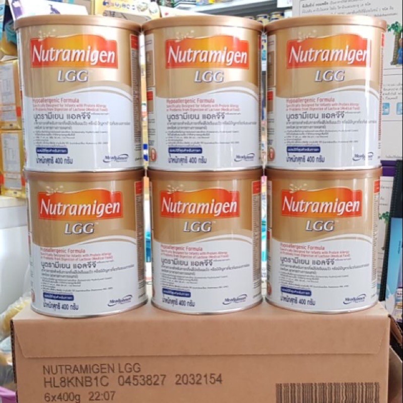 ราคาและรีวิว(อ่าน ไม่อ่านห้ามโวยวาย)Nutramigen LGG ( ขนาด 400 ก.  6 กป. ) ex.8/2024