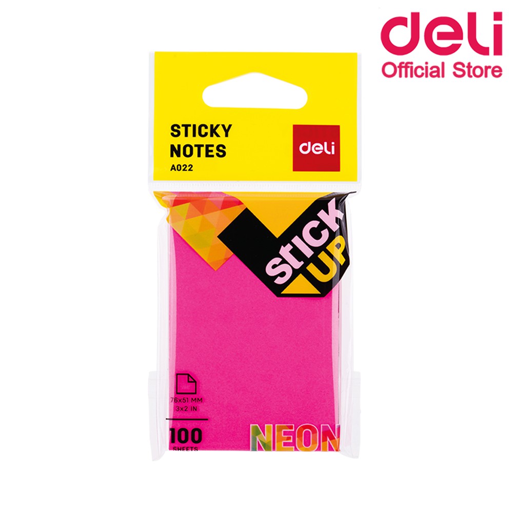 deli-a02202-sticky-notes-กระดาษโน๊ตกาว-คละสี-1-ชิ้น-กระดาษโน๊ต-โพสท์อิทโน๊ต-โพสท์อิท-เครื่องเขียน-กระดาษโพสท์อิท