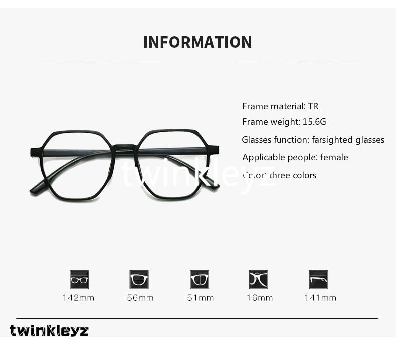 ภาพสินค้าแว่นสายตายาว +1.0 ถึง +4.0 หรูหรา สวยงาม สำหรับผู้หญิง จากร้าน twinkleyz01.th บน Shopee ภาพที่ 6