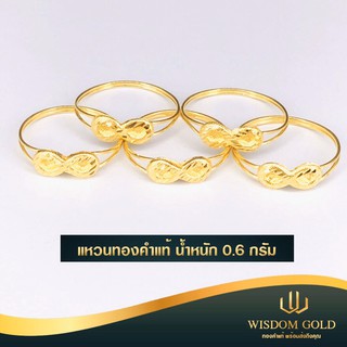 ภาพหน้าปกสินค้าแหวนทองคำแท้ น้ำหนัก 0.6 กรัม ลายอินฟินนิตี้ก้านคู่ ทองคำแท้ 96.5 % พร้อมใบรับประกันสินค้า ที่เกี่ยวข้อง