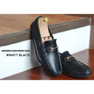 702-3 Arcobareno​ Classic​ Loafer Matt​ Black​ x Horsebit​