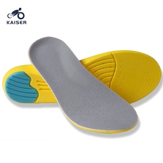 KAISER แผ่นรองเท้าเพื่อสุขภาพ แผ่นพื้นรองเท้าลดแรงกระแทก 1คู่ ฟองน้ำรองพื้นรองเท้า แผ่นเสริมรองเท้า Insole Foot Care