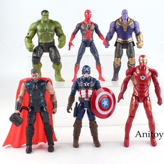 ภาพหน้าปกสินค้าของเล่น Avengers Hulk iron man Captain America Spiderman 6 ชิ้น / ชุด ซึ่งคุณอาจชอบสินค้านี้
