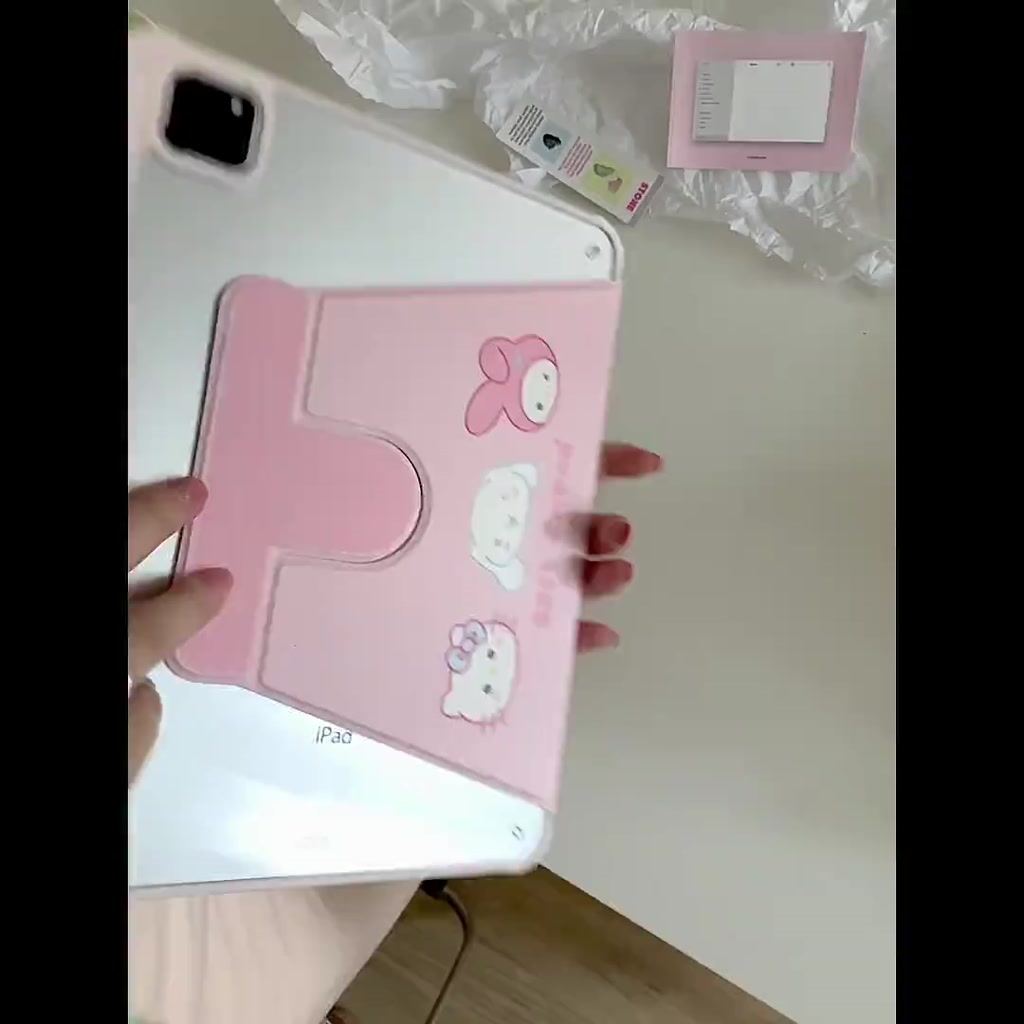 เคสipadหมุน-360-air5-gen9-sanrio-ช่องใส่ปากกาขวา-acrylic-เคส-ipad-pro-11-2021-gen10-gen7-gen8-air4-air3-10-5-ipad