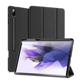 Dux Ducis DOMO Tablet Casing Samsung Galaxy Tab S7 Plus FE S7+ PU Leather Flip Cover Smart Case Wake Up / Sleep