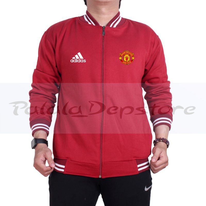 MU Baseball Jacket/เบสบอลซิปเบสบอล //List White/Club Man United//Unisex ...