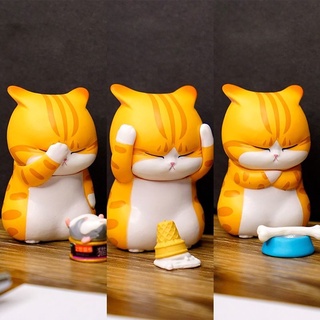 ตุ๊กตาแมว สีส้ม แฮนด์เมด DIY เครื่องประดับ สําหรับตกแต่งบ้าน