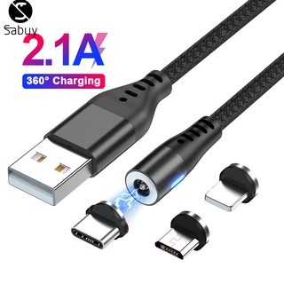 SABUY 5V 3A แม่เหล็กสายชาร์จ USB USB Type C สายโทรศัพท์แม่เหล็กชาร์จโทรศัพท์ Micro USB สำหรับ