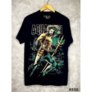 Aquamanเสื้อยืดสีดำสกรีนลายBT132