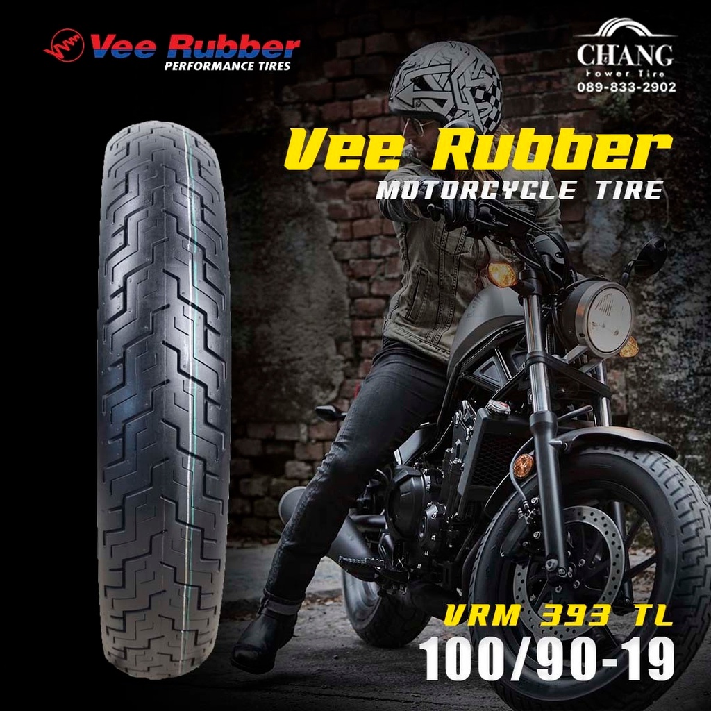 100-90-19-ยีห้อ-vee-rubber-รุ่น-vrm-393-สำหรับใส่รถชอปเปอร์-รถฮอนด้าสตีท-รถฮาเล่-รถคลาสสิก-ปี21