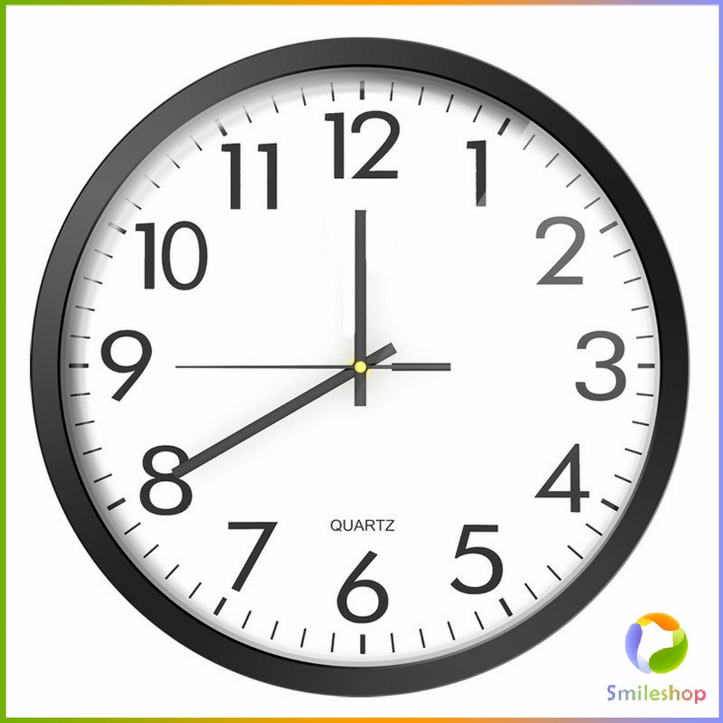 smileshop-นาฬิกาแขวนผนัง-นาฬิกาแขวน-นาฬิกาแขวนผนัง-นาฬิกทรงกลม-นาฬิกาลายต้นไม้-นาฬิกาแขวนผนังสีดำ-wall-clock