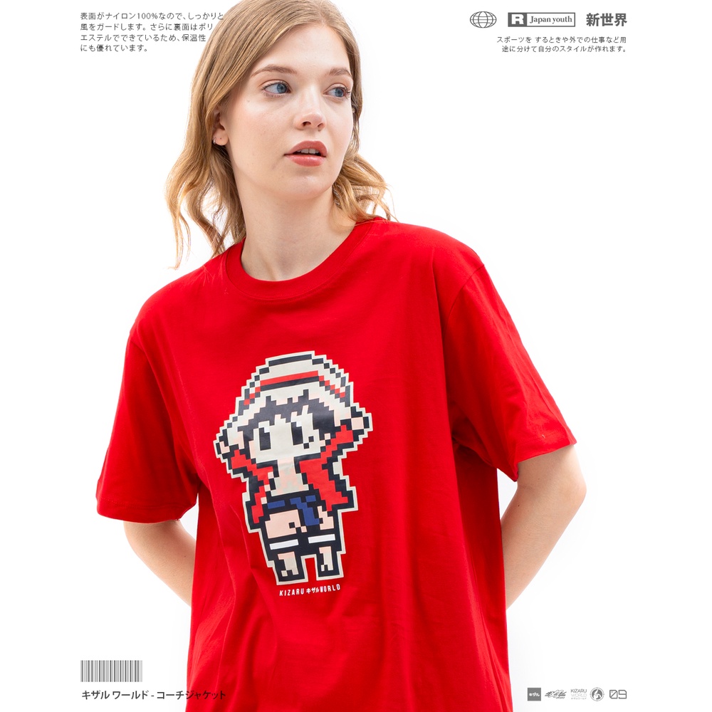 เสื้อยืดโอเวอร์ไซส์เสื้อยืด-พิมพ์ลายอนิเมะ-one-piece-luffy-pixels-4xl