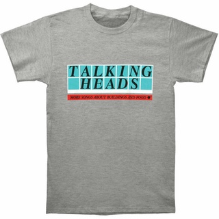 tshirtเสื้อยืดคอกลมฤดูร้อนWanyg เสื้อยืดลําลอง แขนสั้น พิมพ์ลายโลโก้ Talking Heads สไตล์วินเทจ คลาสสิก ของขวัญวันเกิด สํ