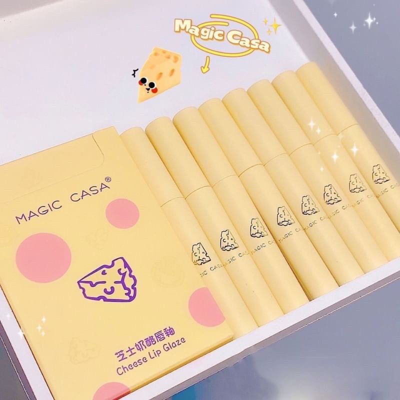 พร้อมส่ง-devas-mall-ลิปเซ็ท-5-แท่ง-magic-casa-cheese-lip-glaze-set-5-แท่ง-ลิปเนื้อกำมะหยี่