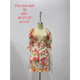 เดรสสั้น พิมพ์ลายหลากสี FOR LOVE BELL SIZE M