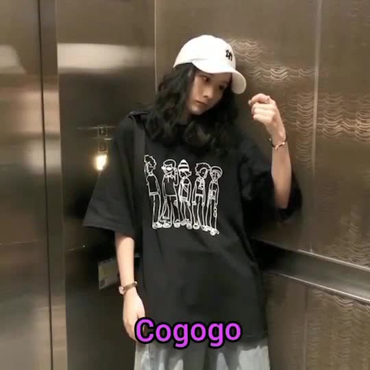 cogo-เสื้อยืดทรงหลวม-ลาย-เสื้อผ้าแฟชั่นผู้หญิงเกาหลี-oversize-เสื้อคู่รักเสื้อยืดแขนสั้นเอวลอยวัยรุ่น-เสื้อยืดสตรีท-xxl