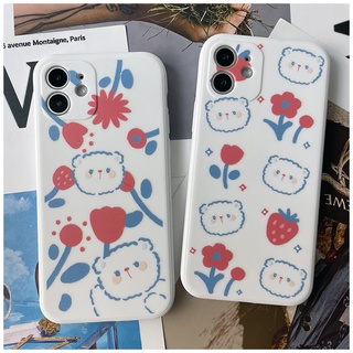 For  SAMSUNG A05 A54 A34 A24 A14 A04 M23  A73 A33 A23 A13 A53  A03 A03S A72 A52 A52S A42 A32 A22 A12 A02 A02S A21S A31 A11 M11 M32 M12 M02 A71 A51 A10 A20 A30 A50 S A01 CORE J2 J7 Prime  Two white bear TPU soft cases