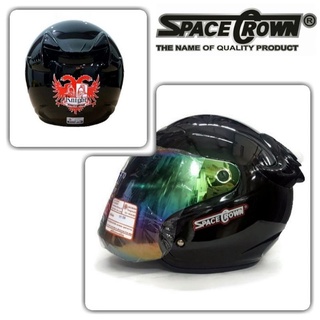 ภาพหน้าปกสินค้าหมวกกันน็อค SPACE CROWN รุ่น knight สีดำเงา ที่เกี่ยวข้อง