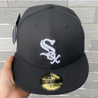 [พร้อมส่ง] หมวกเบสบอลลําลอง MLB Chicago White Sox 100% สีดํา สไตล์ฮิปฮอป สําหรับทุกเพศ