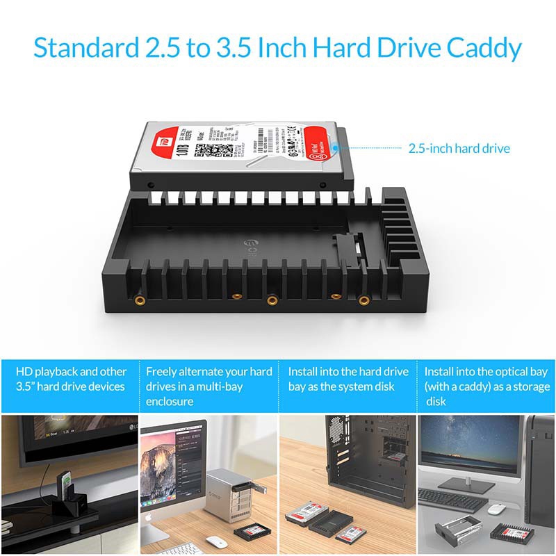 ภาพสินค้าORICO Hard Drive Caddy 2.5inch to 3.5inch Support SATA 3.0 To USB 3.0 6Gbps Support 7 / 9.5 /12.5mm 2.5 inch SATA HDDs and SSDs (1125SS) จากร้าน orico.th บน Shopee ภาพที่ 5