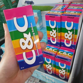 C&C น้ำยา แช่ คอนแทคเลนส์ ซีแอนด์ซี ขนาดเล็ก 60ml.