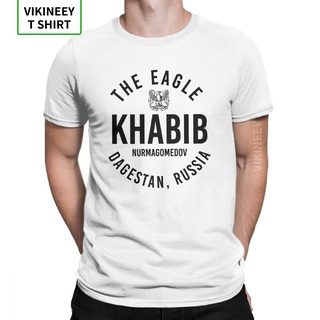 เสื้อยืดแขนสั้น คอกลม ผ้าฝ้าย พิมพ์ลาย The Eagle Khabib Nurmagomedov Dagestan Russia สไตล์คลาสสิก สําหรับผู้ชายS-5XL