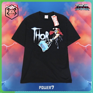 Power 7 Shop เสื้อยืดการ์ตูน ลาย มาร์เวล THOR love and thunder ลิขสิทธ์แท้ MARVEL COMICS  T-SHIRTS (MVX-181)