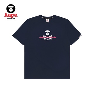 Aape Mens Spring and Summer Ape Yan X-BONE Hit Color Camouflage Letter Printing Short-sleeved T-shirt 0459XXE
