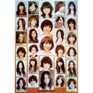 โปสเตอร์ ทรงผมผู้หญิง แนวเกาหลี ญี่ปุ่น Korea Japan Womens Hairstyles Poster 24”x35” Inch 2